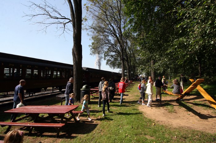 Getting off at Cherry Crest Farms